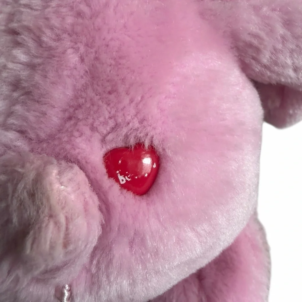 2007 Care Bears Cheer Bear Pink Rainbow Plush - Picture 7 of 7